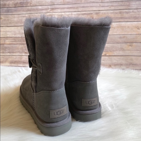 UGG Grey Bailey Button II Boots - Picture 6 of 8
